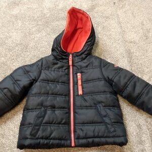 Toddler Puffer Jacket by OshKosh b Gosh Size 18 Months Blue and Orange Zip up